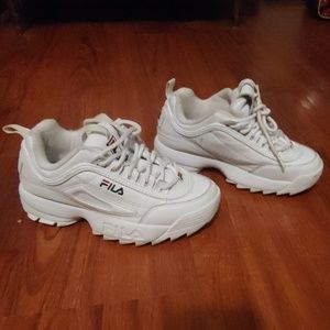 Fila white shoes